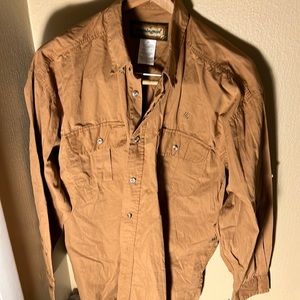 Remington Mens LS Button Down Shirt Color Wheat Size XL